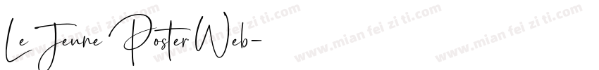 Le Jeune Poster Web字体转换